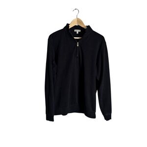 Peter Miller Quarter Zip Sweatshirt Men's Casual Top Black Golf Athleisure Large